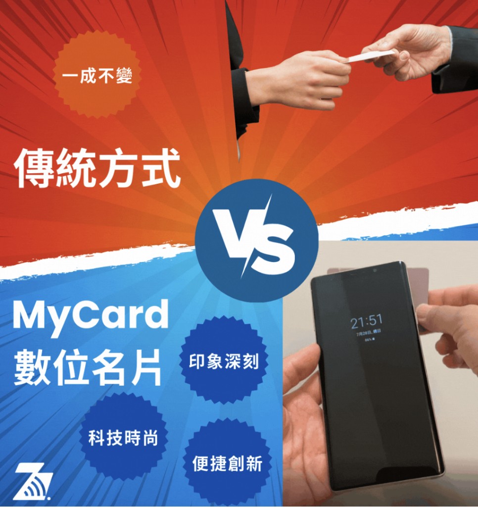 従来の名刺 vs MyCard デジタル名刺